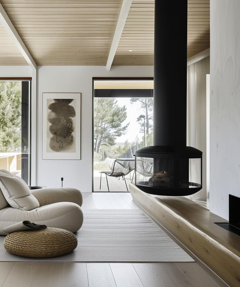 Entrez dans une retraite scandinave aérée