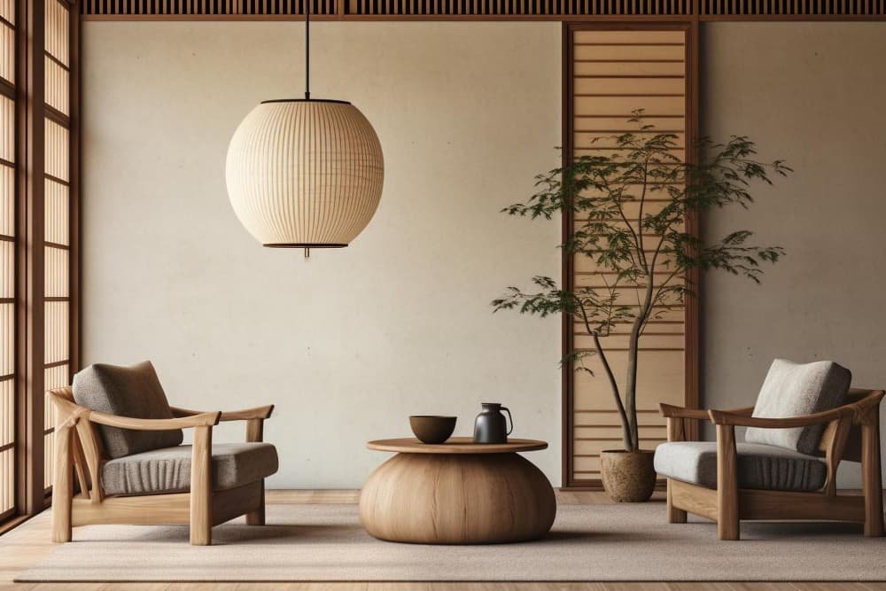 Intérieur de style Japandi