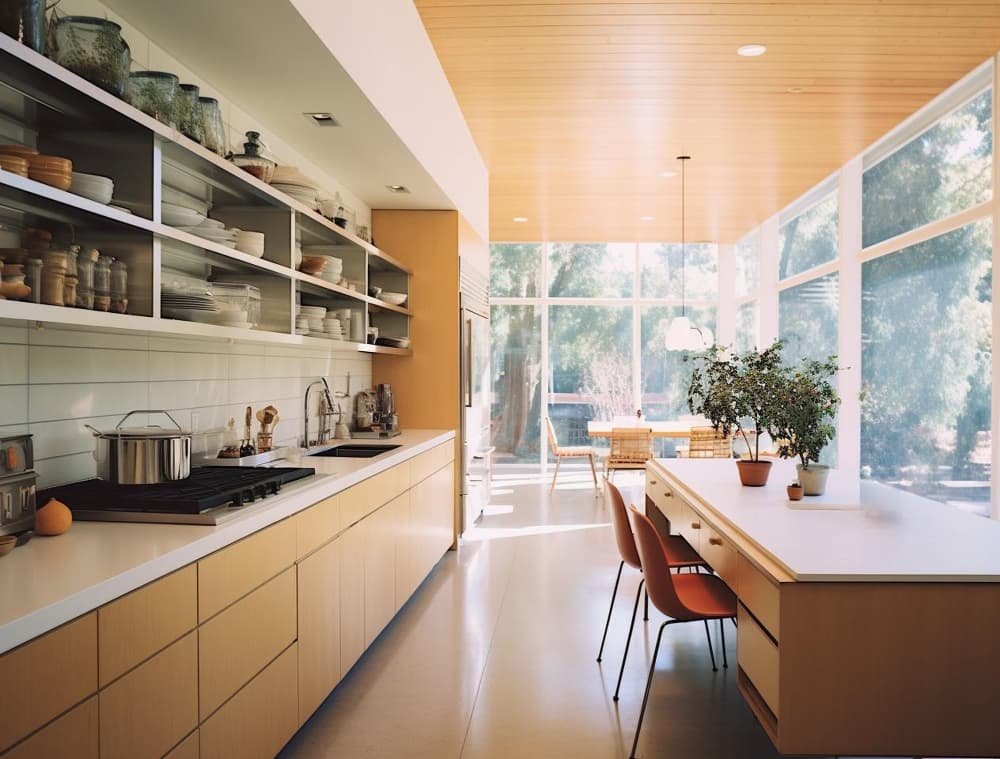 Belle décoration intérieure de la cuisine