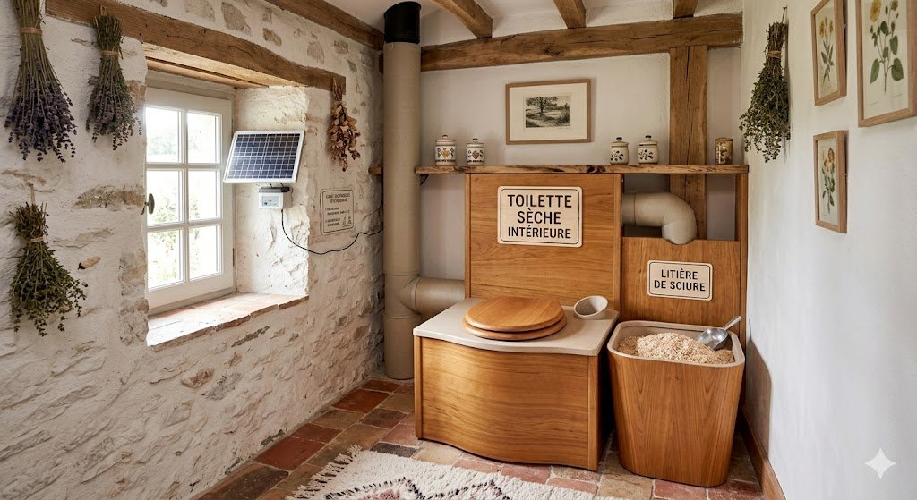Toilette seche intérieur maison
